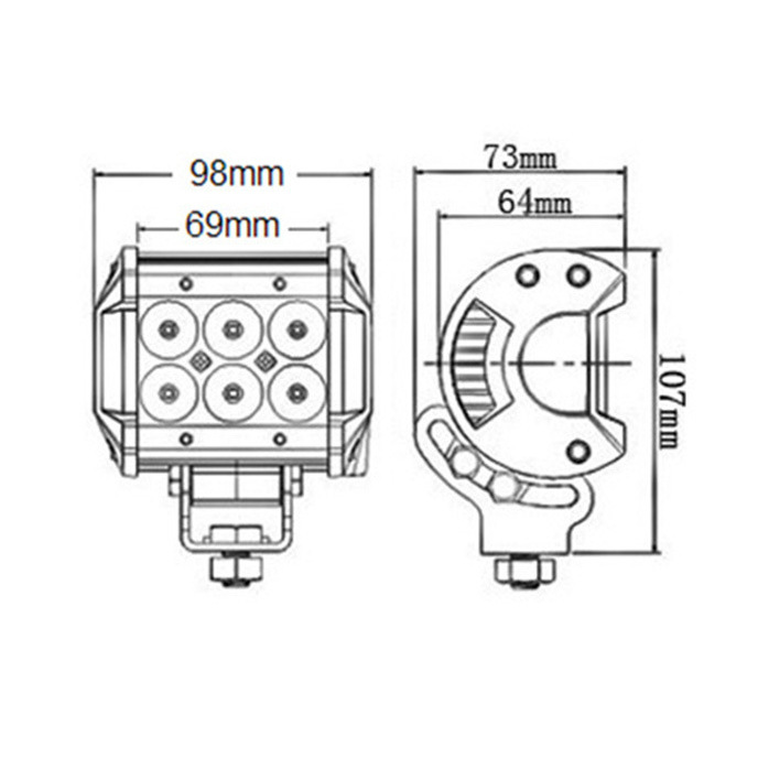 Luces de trabajo LED de tractores agrícolas - IP68, 270 ° giratorio para granjas indonesias.