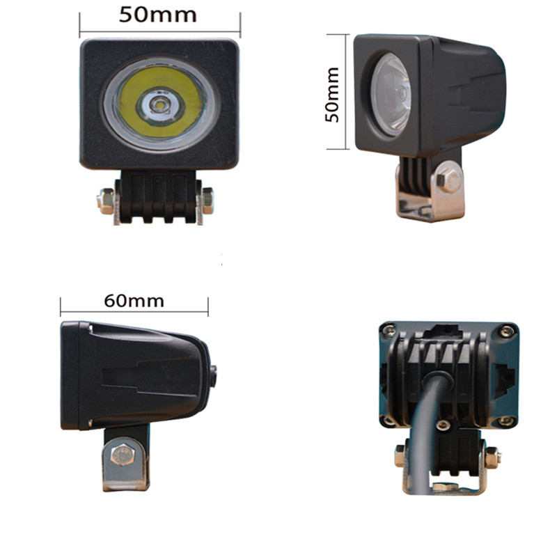 Luces antiniebla LED impermeables IP68: carcasa de aluminio con fastidio con soporte de acero inoxidable